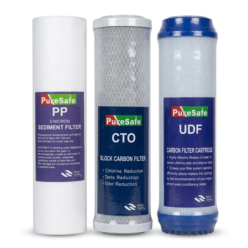 طقم فلاتر ثلاثية صيني 10 بوصة – PP + CTO + UDF